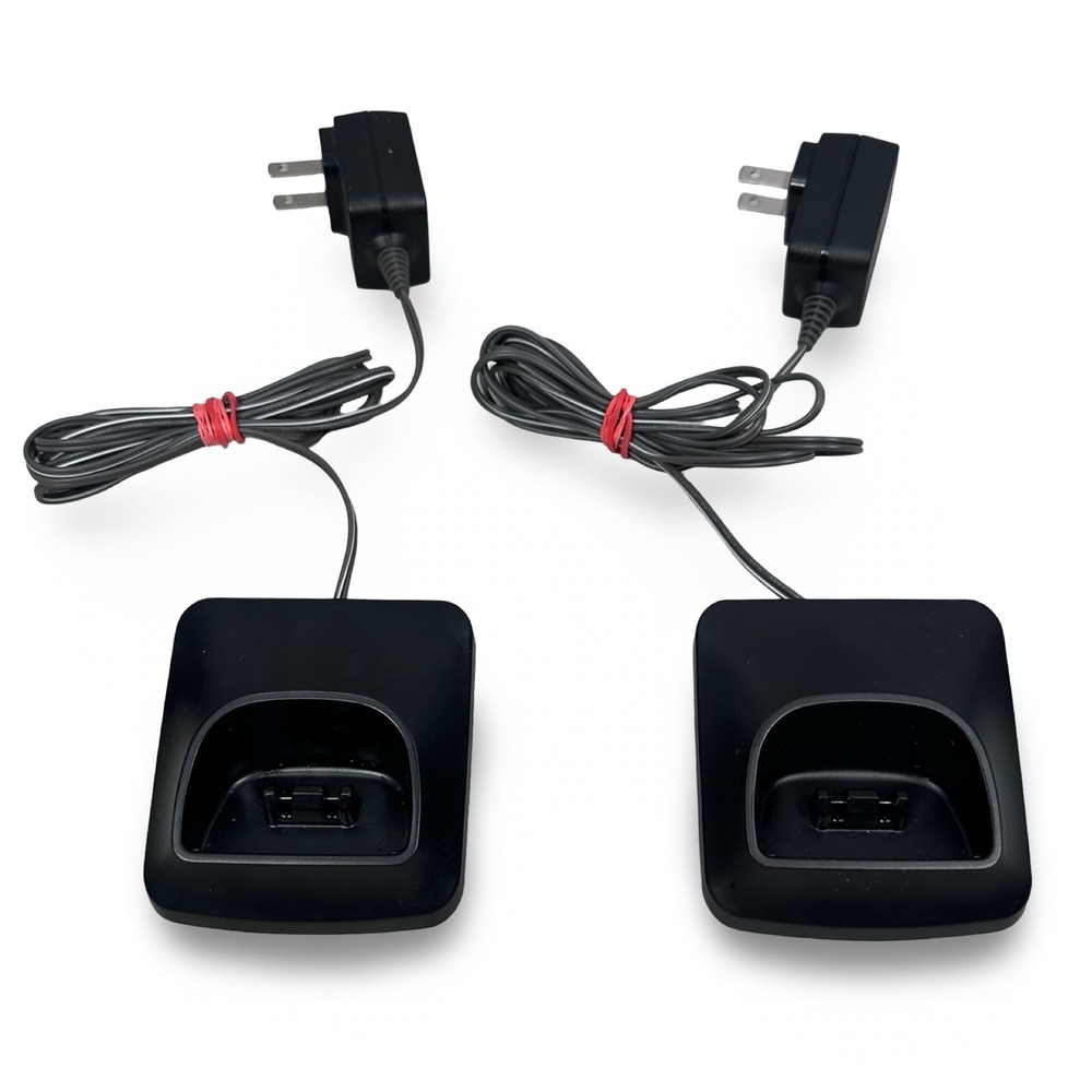 Panasonic PNLC1073 Cordless Phone Charging Base with AC Adapter Black Lot of 2